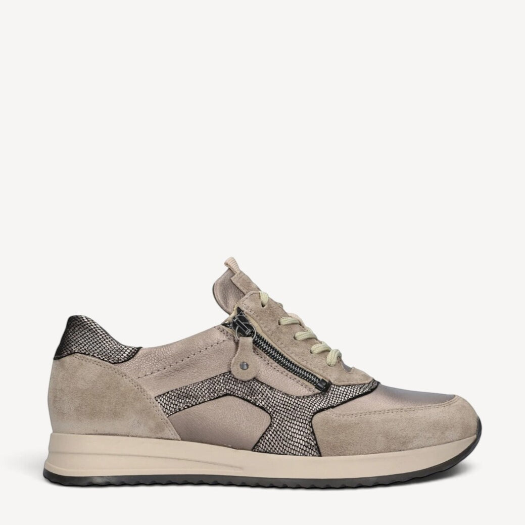 DAMES SPORTIEVE VETERSCHO-Beige suède/nubuck