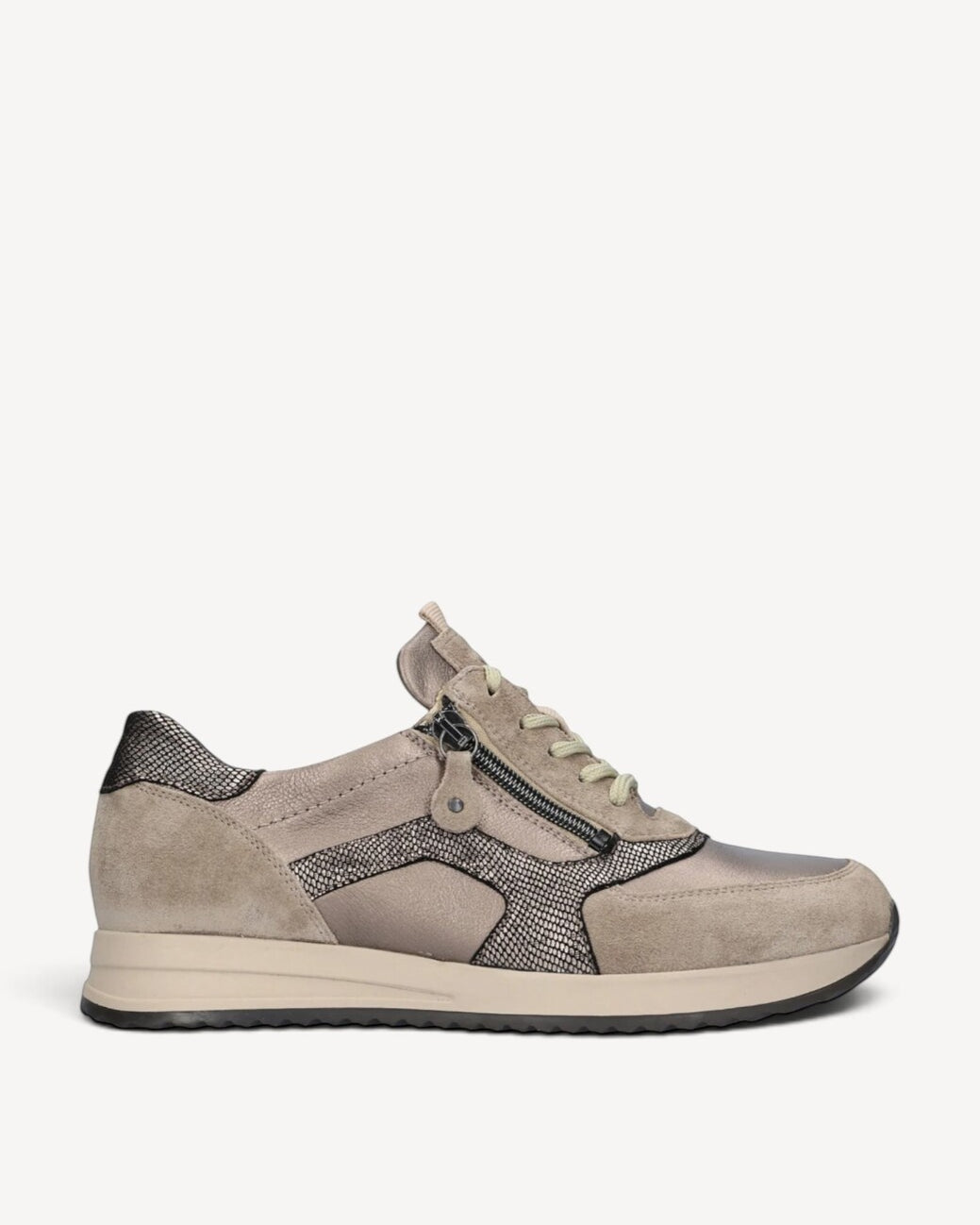 DAMES SPORTIEVE VETERSCHO-Beige suède/nubuck