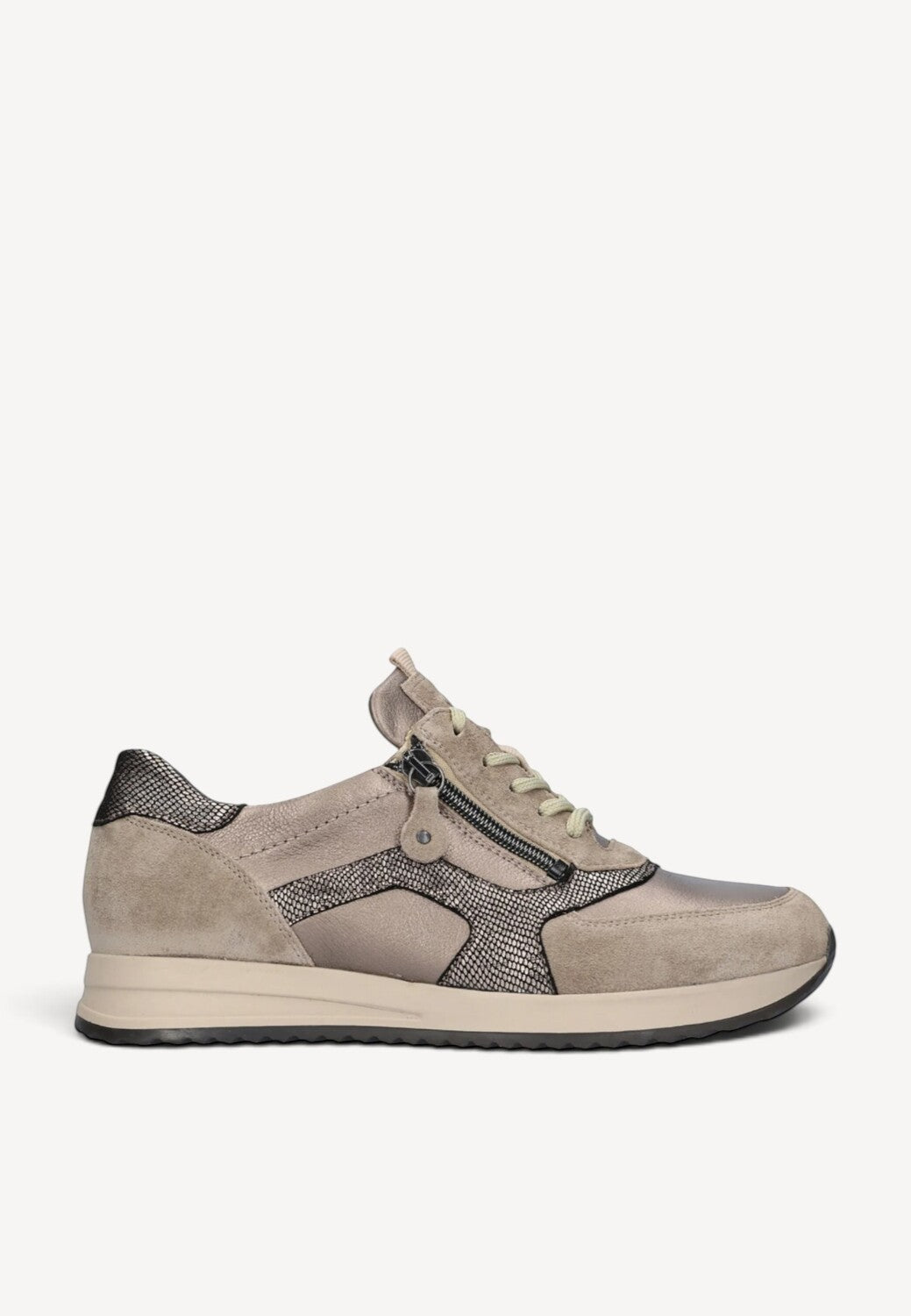 DAMES SPORTIEVE VETERSCHO-Beige suède/nubuck