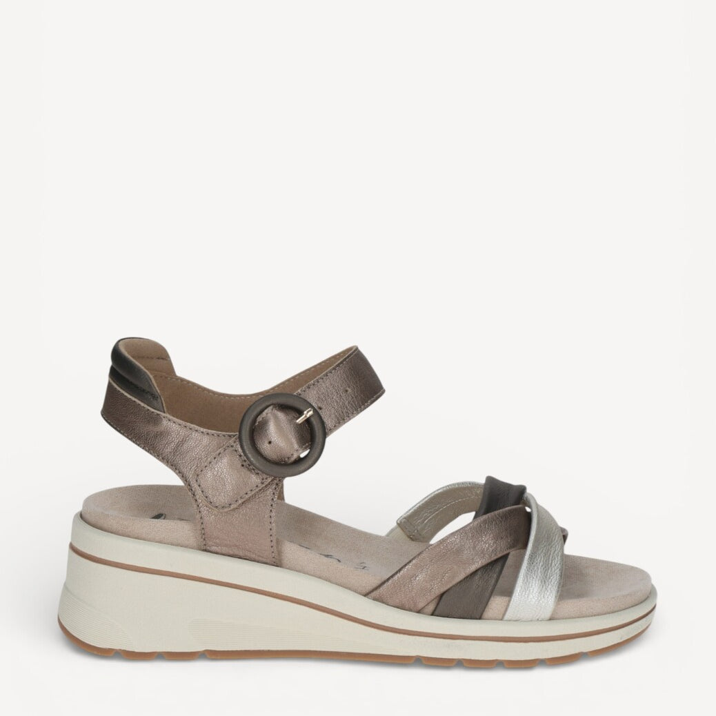 DAMES OPEN SCHOENEN-Goud combi kleur