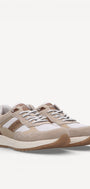 Heren veterschoenen-Beige combi kleur