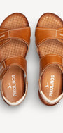 DAMES OPEN SCHOENEN-Bruin leer