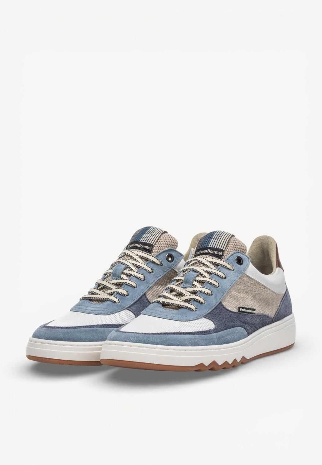 Heren veterschoenen-Blauw combi kleur