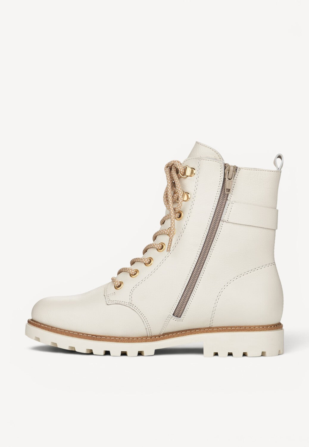 DAMES BOOTS+KORT LAARS-Wit leer