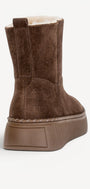 DAMES BOOTS+KORT LAARS-Bruin suède