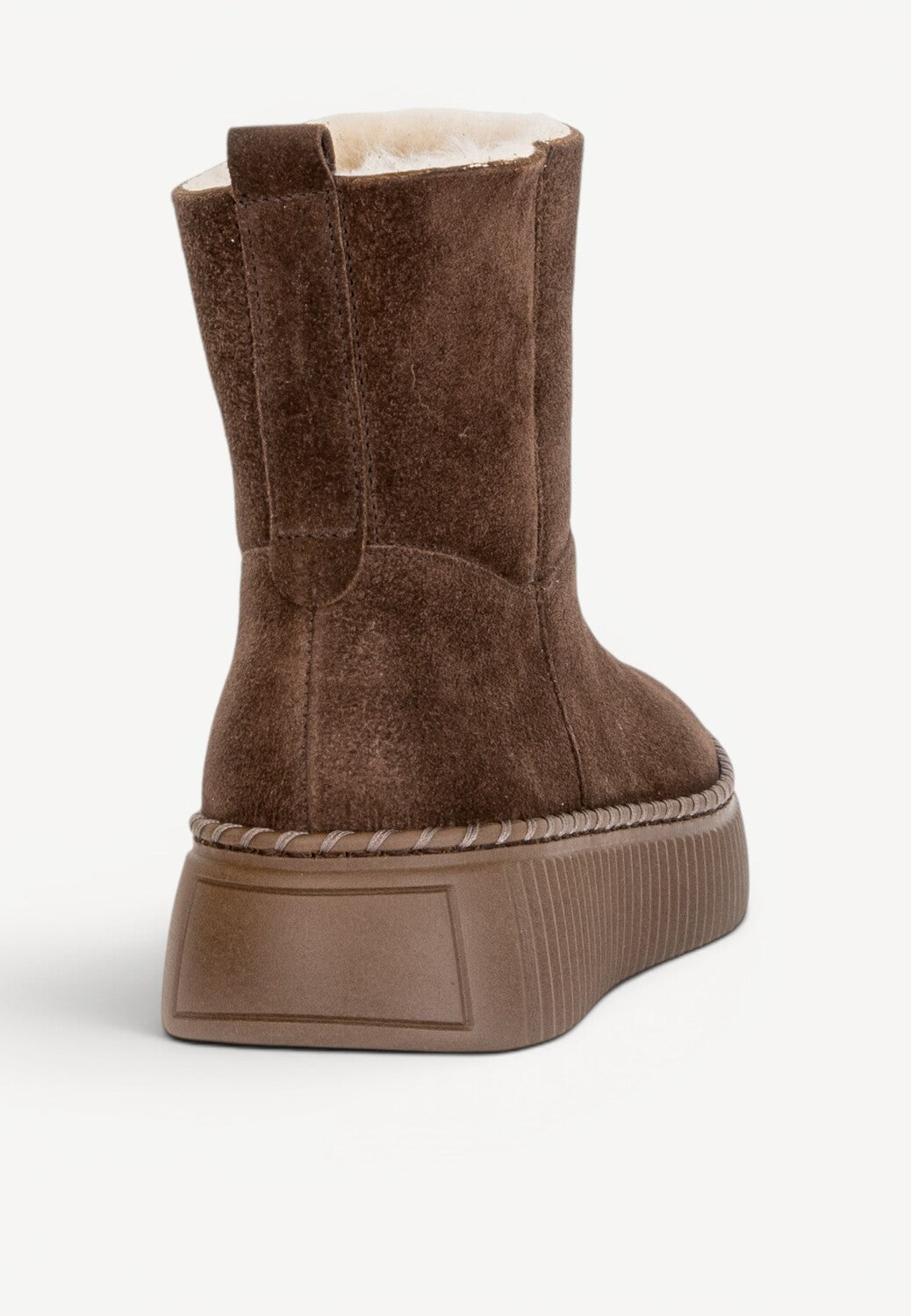 DAMES BOOTS+KORT LAARS-Bruin suède