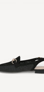 MUIL +SLINGBACK-Zwart leer