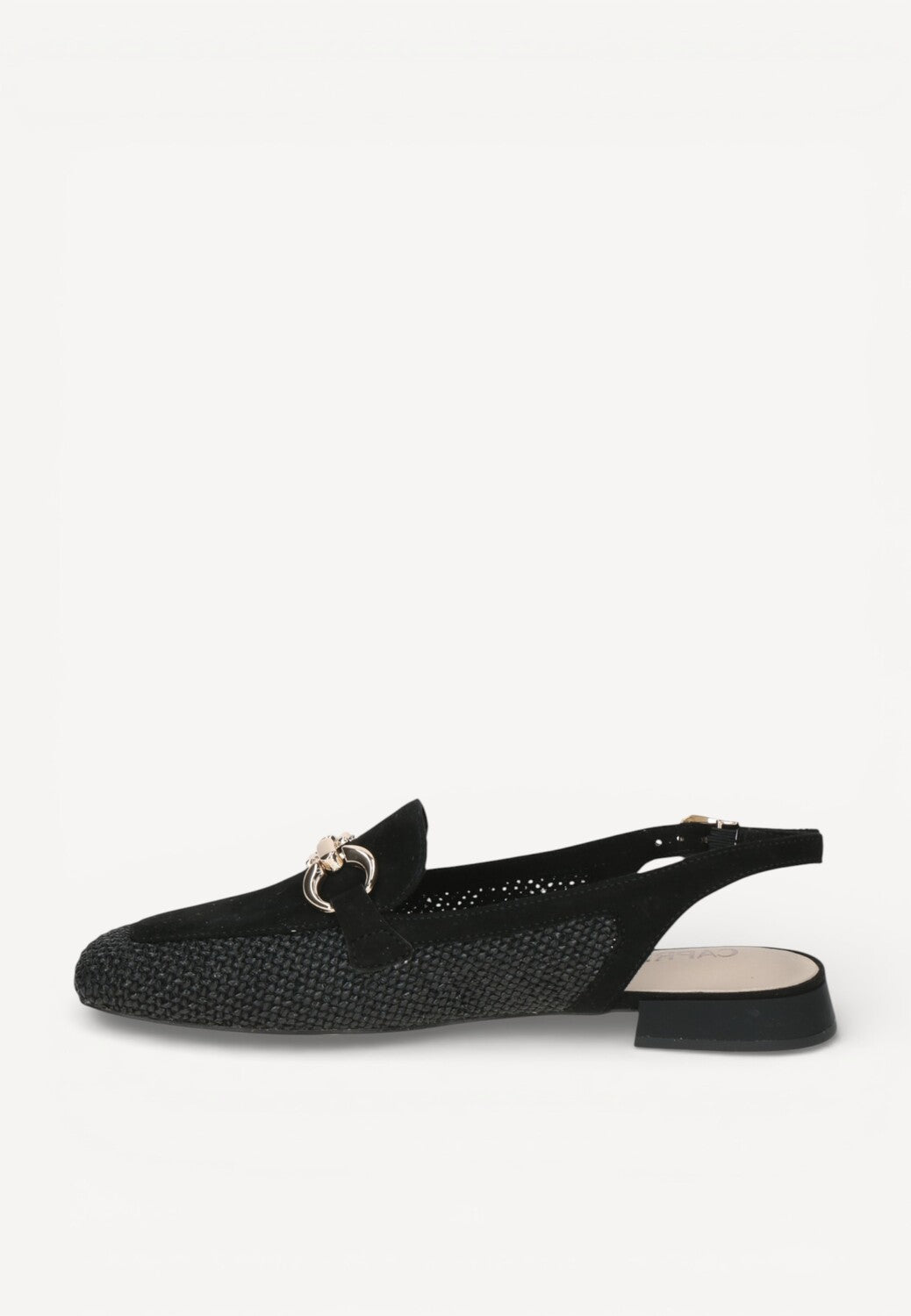 MUIL +SLINGBACK-Zwart leer