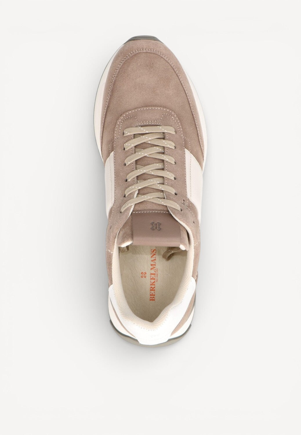Heren veterschoenen-Beige combi kleur
