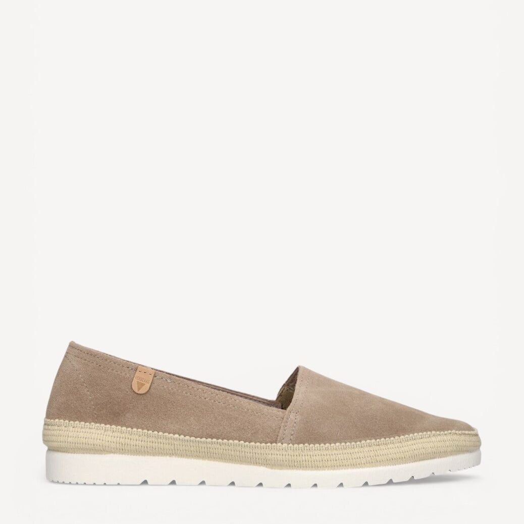 DAMES INSTAPSCHOENEN-Beige suède/nubuck