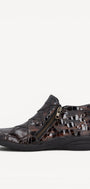 DAMES BOOTS+KORT LAARS-Bruin leer