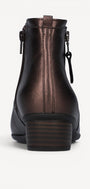 DAMES BOOTS+KORT LAARS-Brons leer