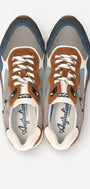 Heren veterschoenen-Blauw combi kleur