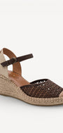 DAMES OPEN SCHOENEN-Bruin leer