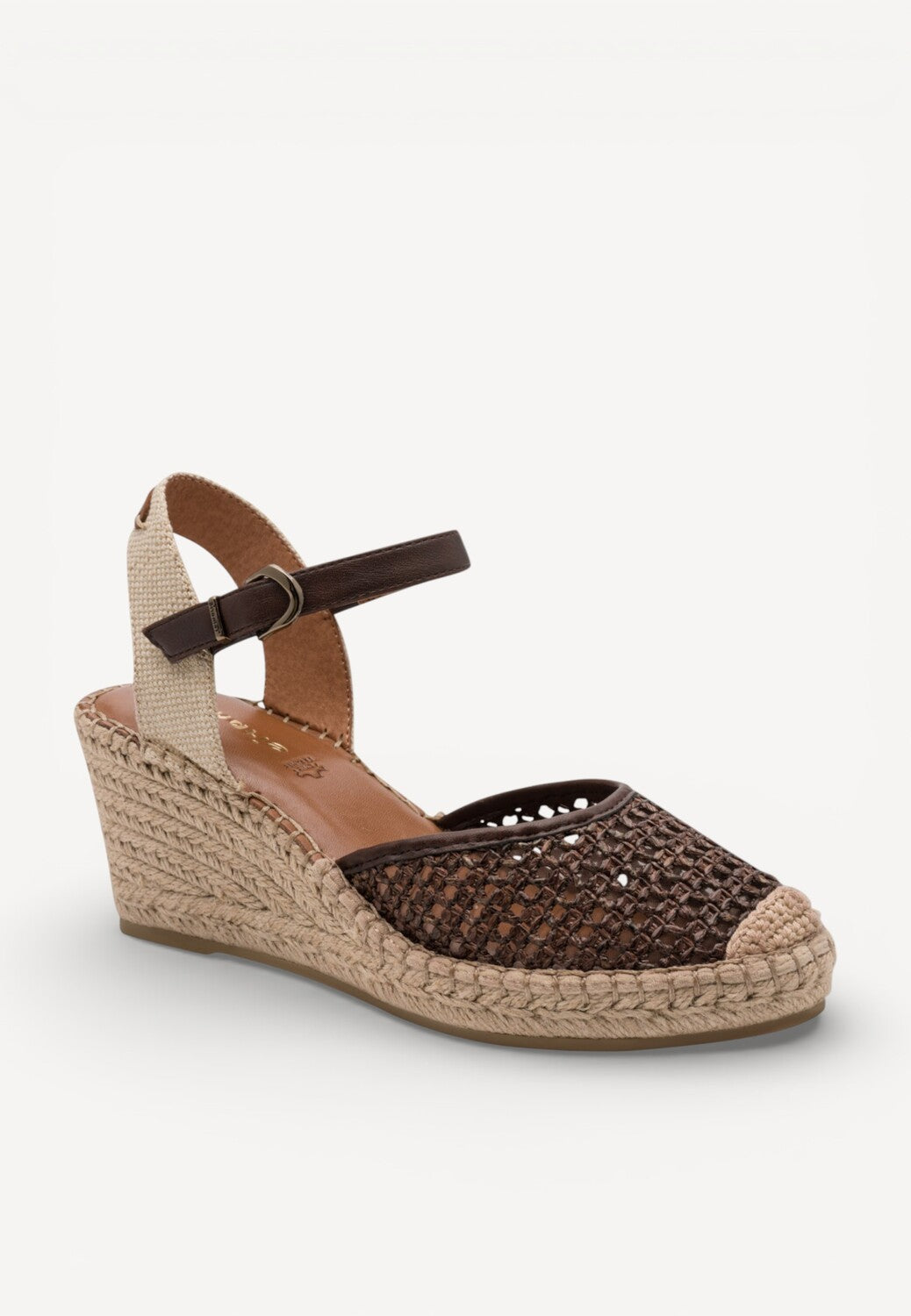 DAMES OPEN SCHOENEN-Bruin leer