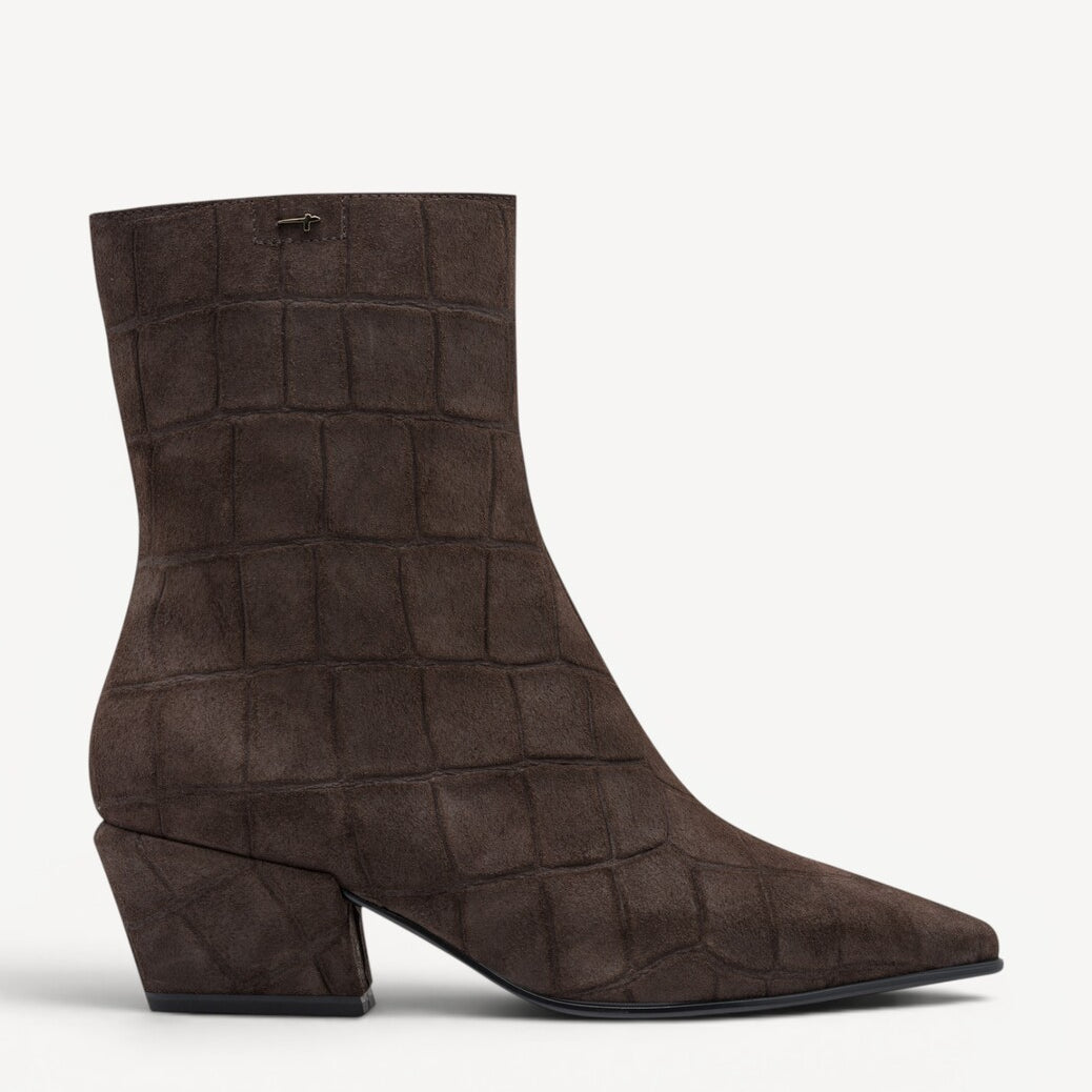 DAMES BOOTS+KORT LAARS-Bruin suède