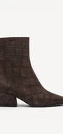 DAMES BOOTS+KORT LAARS-Bruin suède