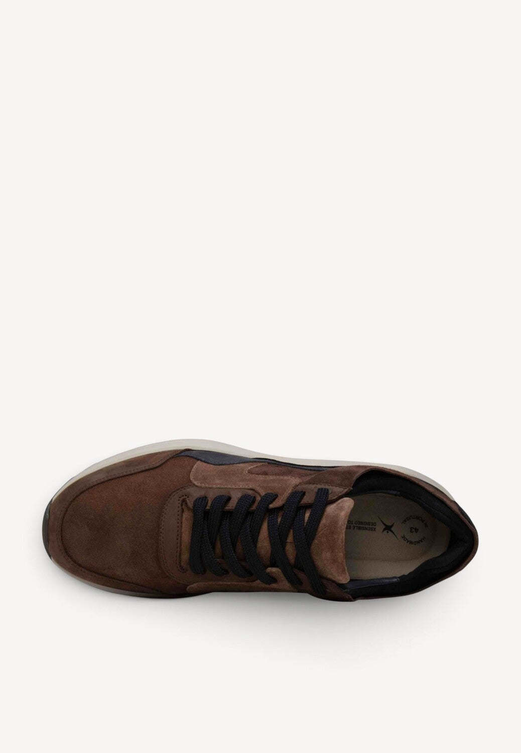 Heren veterschoenen-Bruin combi kleur