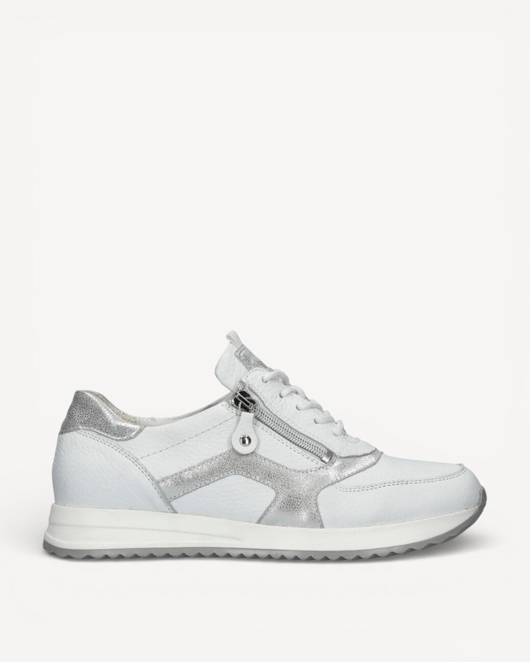 DAMES SPORTIEVE VETERSCHO-Wit leer