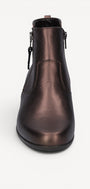 DAMES BOOTS+KORT LAARS-Brons leer