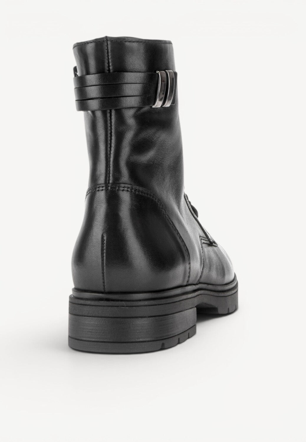 DAMES BOOTS+KORT LAARS-Zwart leer