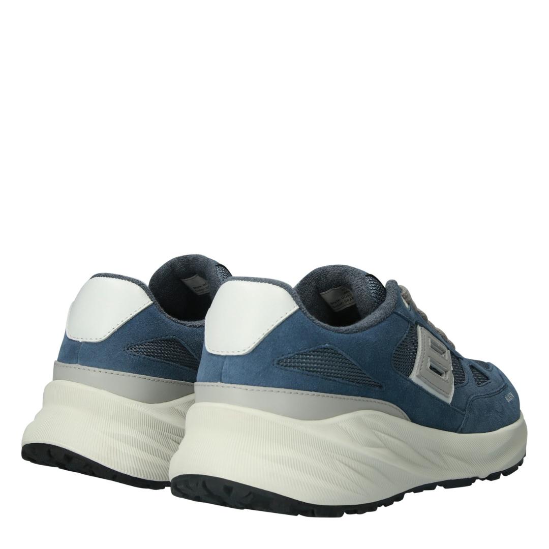 Heren veterschoenen-Blauw suède/nubuck