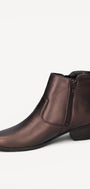 DAMES BOOTS+KORT LAARS-Brons leer