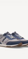 Heren veterschoenen-Blauw combi kleur