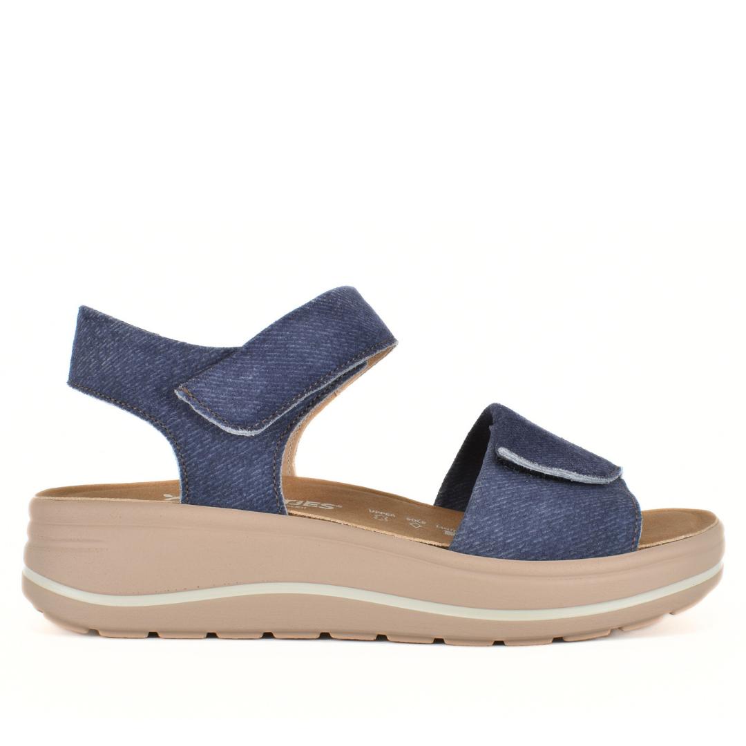 DAMES OPEN SCHOENEN-Blauw suède/nubuck