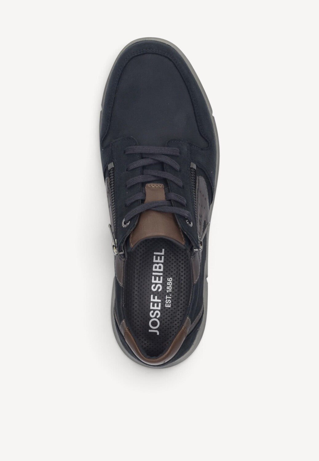 Heren veterschoenen-Blauw suède/nubuck