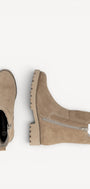 DAMES BOOTS+KORT LAARS-Beige suède/nubuck
