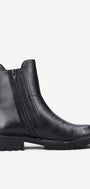 DAMES BOOTS+KORT LAARS-Zwart leer