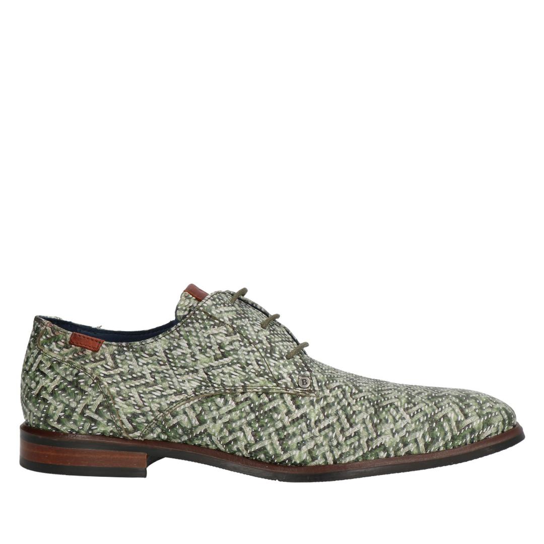 Heren veterschoenen-Groen leer