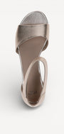 DAMES OPEN SCHOENEN-Goud leer