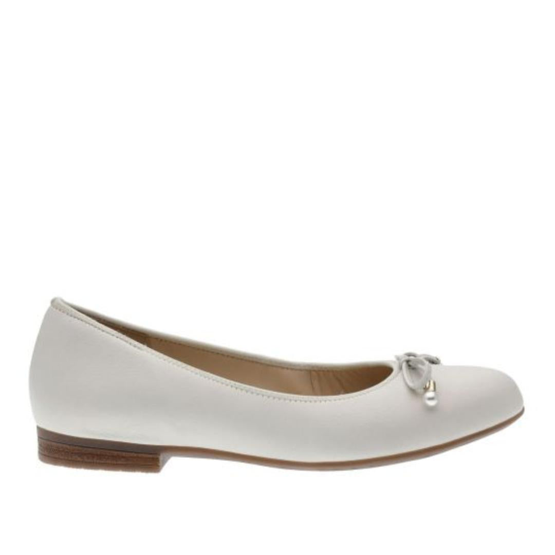 BALLERINAS + PUMPS-Wit leer