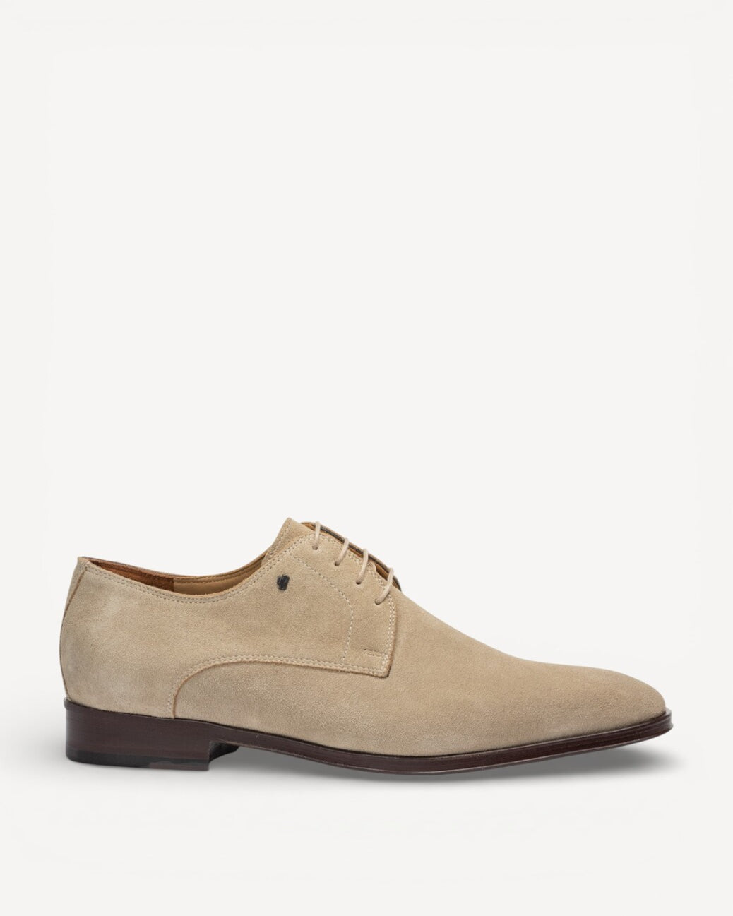 Heren veterschoenen-Beige suède/nubuck