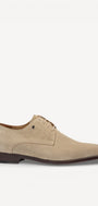 Heren veterschoenen-Beige suède/nubuck