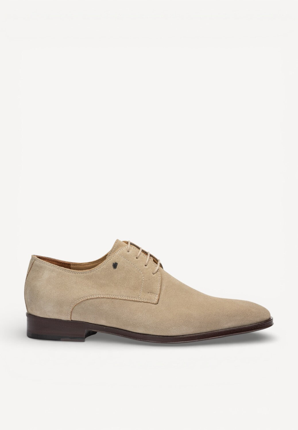 Heren veterschoenen-Beige suède/nubuck