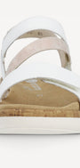 DAMES OPEN SCHOENEN-Wit combi kleur