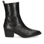 DAMES BOOTS+KORT LAARS-Zwart leer