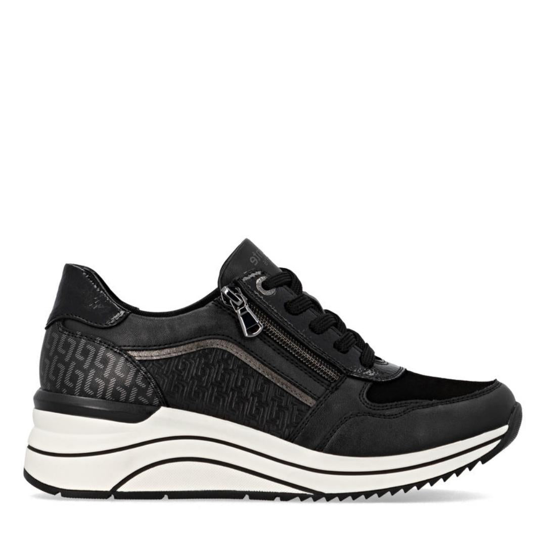 DAMES SPORTIEVE VETERSCHO-Zwart leer