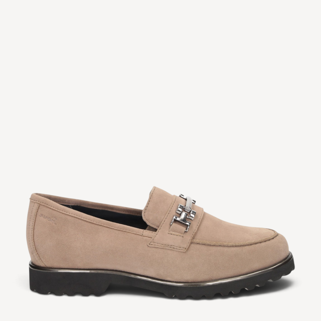 DAMES INSTAPSCHOENEN-Beige suède/nubuck