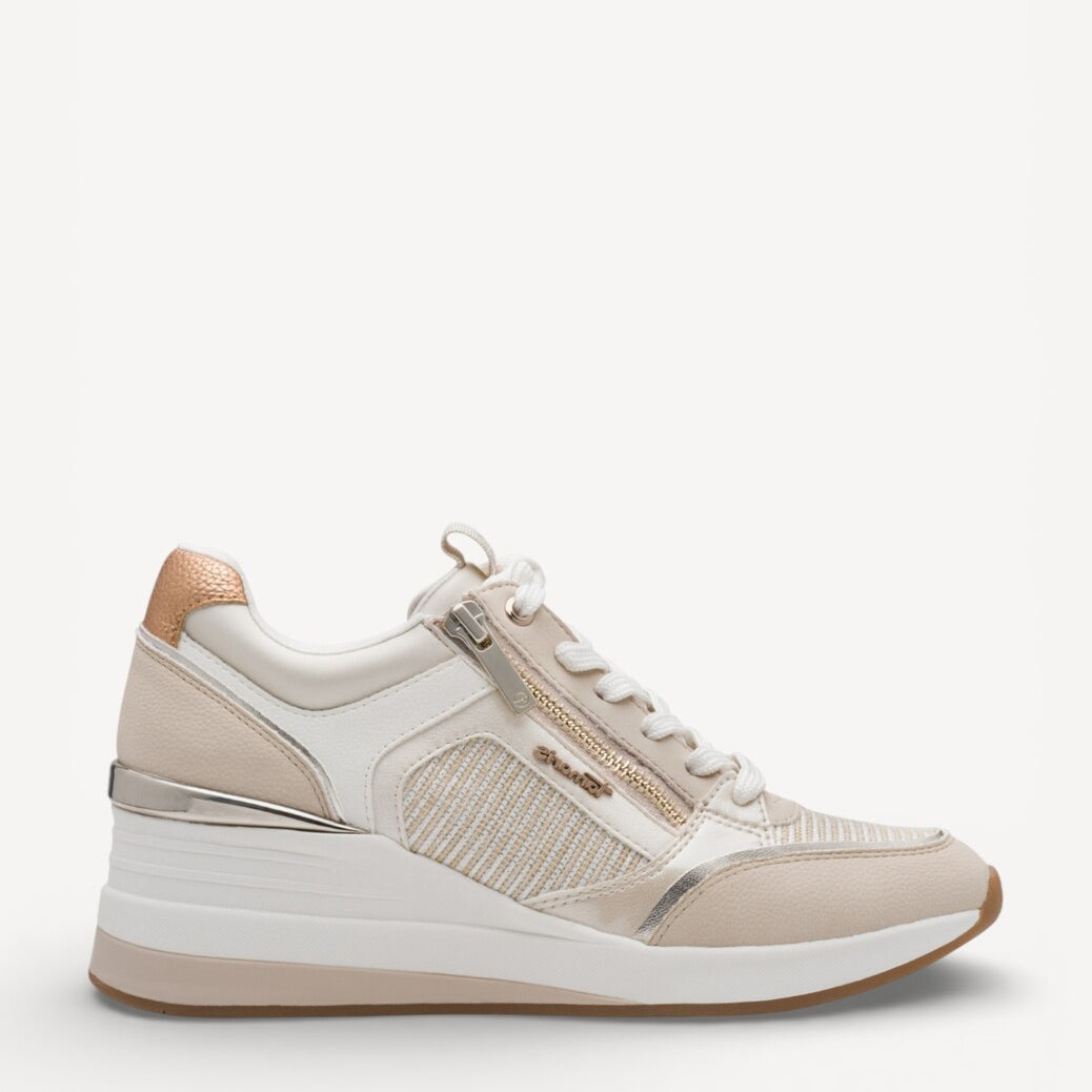 DAMES SPORTIEVE VETERSCHO-Beige leer