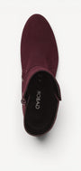 DAMES BOOTS+KORT LAARS-Rood suède/nubuck