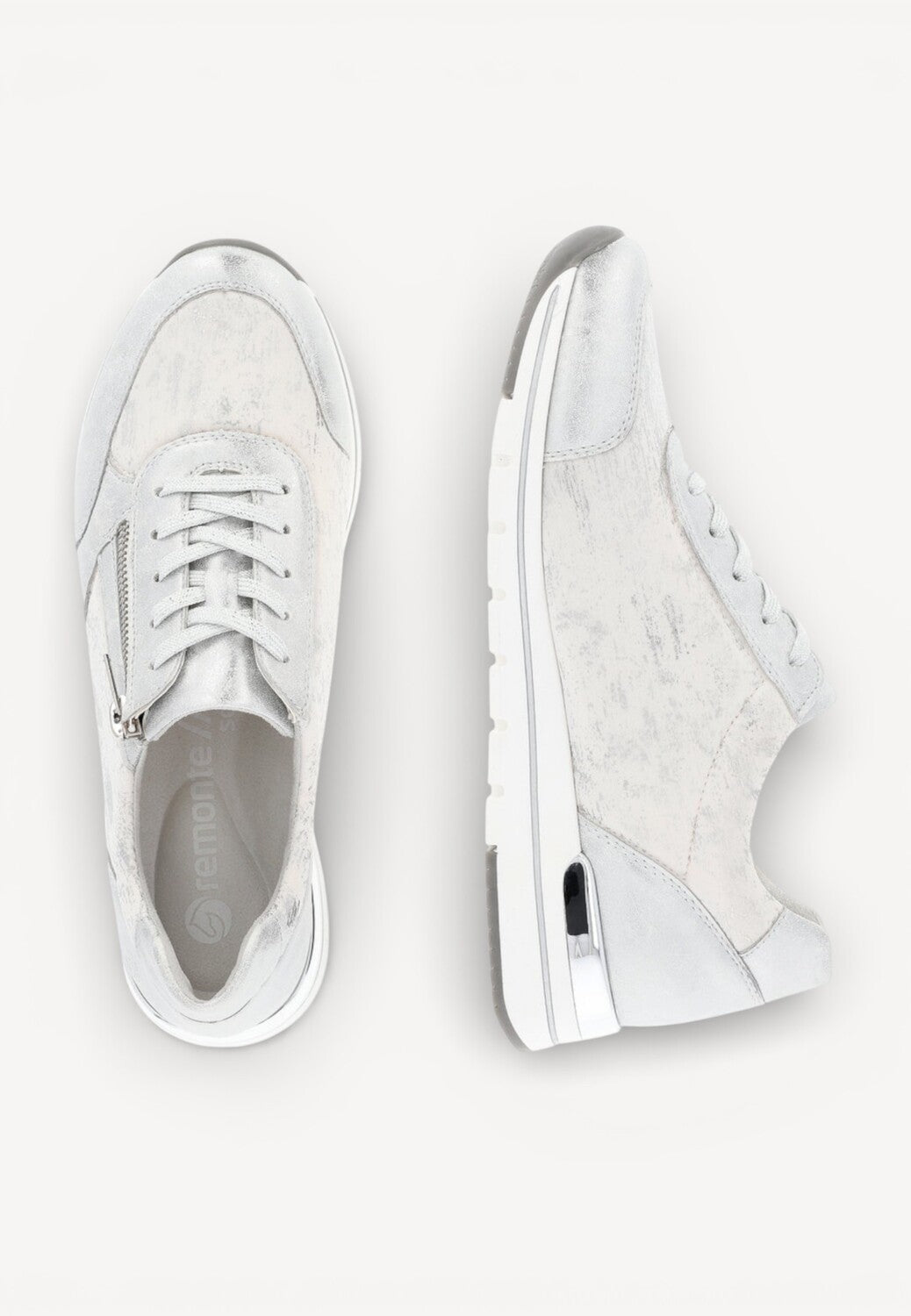 DAMES SPORTIEVE VETERSCHO-Zilver leer