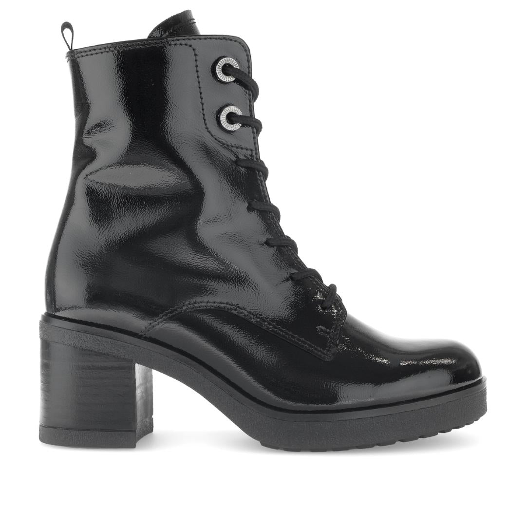 DAMES BOOTS+KORT LAARS-Zwart lak