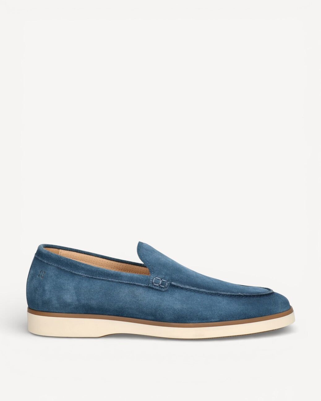 Heren instapper-Blauw suède/nubuck