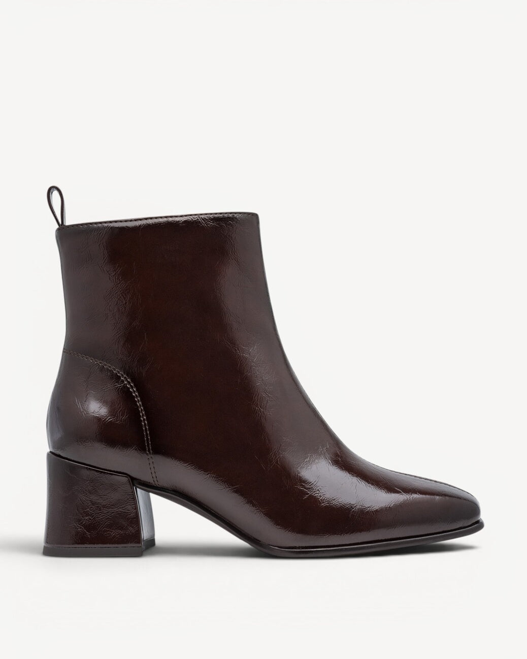 DAMES BOOTS+KORT LAARS-Bruin lak