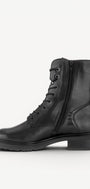 DAMES BOOTS+KORT LAARS-Zwart leer