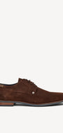 Heren veterschoenen-Bruin suède